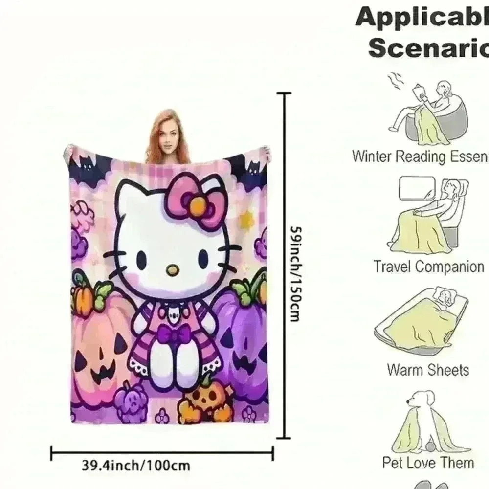 NEW Hello Kitty Halloween Blanket - Cozy & Cute!